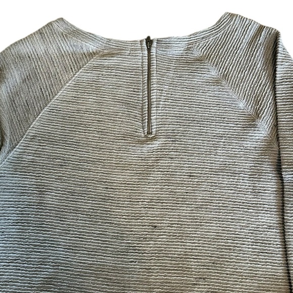 CASLON light gray ribbed 3/4 sleeve sweater dress size Medium - Picture 6 of 8